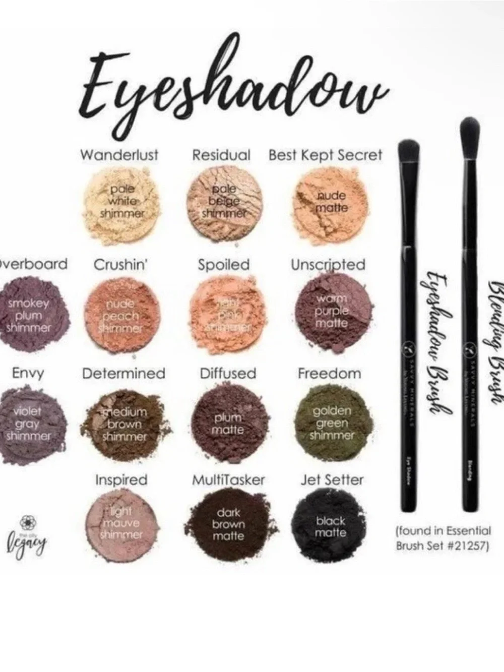 Savvy Minerals by Young Living Loose Mineral Eyeshadow bundle